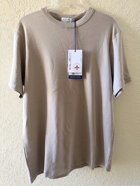 Mida Undici Men's Short Sleeve Crewneck T-Shirt Cotton Gray Stoneware Sz M Italy